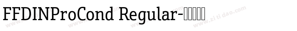 FFDINProCond Regular字体转换